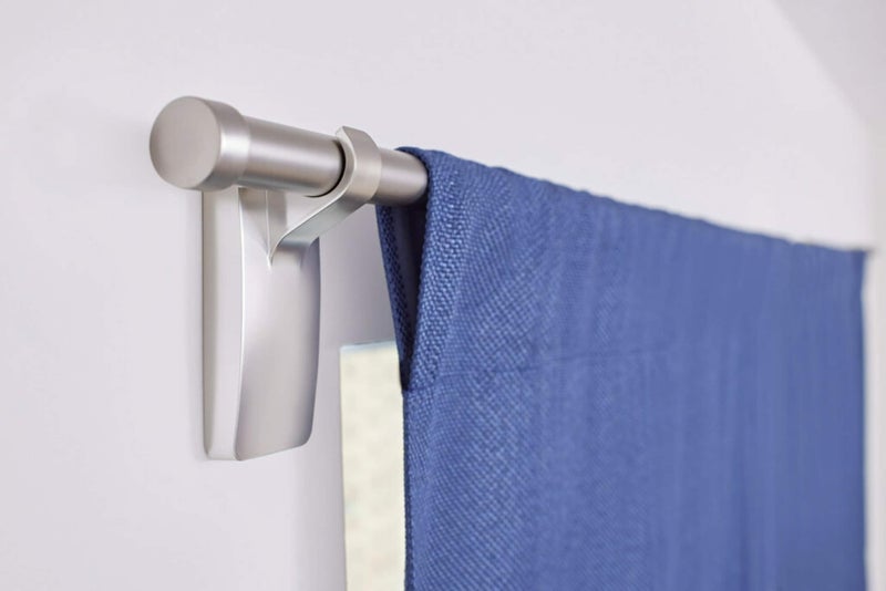 Command 10 lb Satin Nickel Curtain Rod Hooks, 2 Hooks and 4 Command Strips, No Drilling Christmas Decorations, Use with Rod Diameters 0.5-0.75" - Image 4