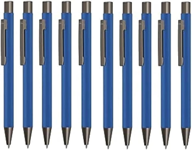 UMA Retractable Ballpoint Pen Pack of 10 - Navy Blue - Image 1