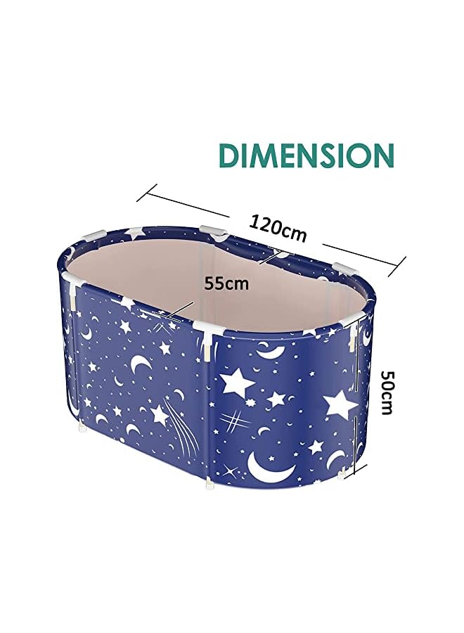 The Bros Portable Folding Bathtub Adult Freestanding Bath Bucket Big Capacity Tubs Bath Washing Storage Portable Pet Bathtub Bathroom Bucket Mobile Bathtub - Image 2