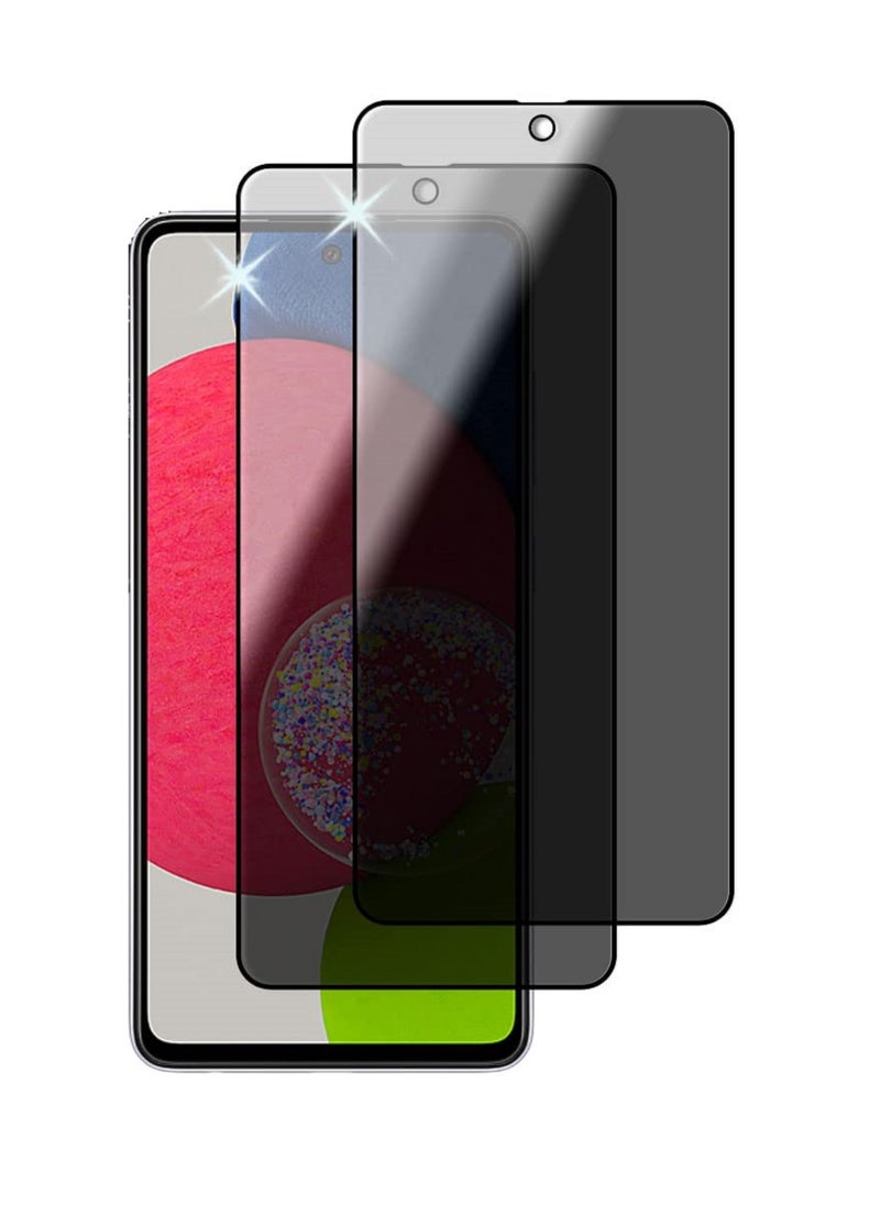 2 Pieces Tempered Glass Screen Protector Anti-Spy Privacy Designed For Samsung Galaxy A52s Full Screen Coverage And Bubble Free - Image 1