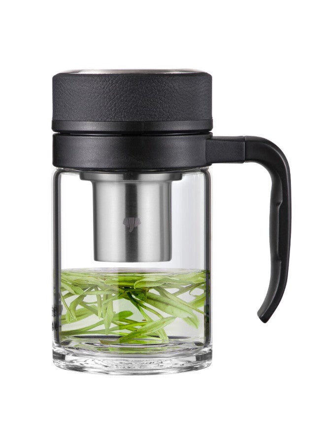 Wanxiang High Borosilicate Glass Cup U211 500ml Business Office Tea Brewing Cup Stylish Portable Home Handle Cup - Image 4