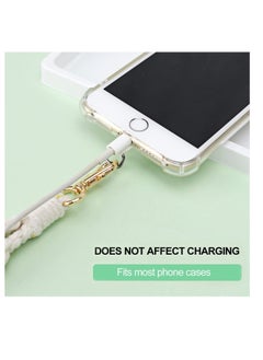 SYOSI Boho Macrame Phone Wrist Strap, Cell Phone Lanyard with Tether Tab, Smartphone Wristlet Bracelet Keychain with Universal Strap Holder Connector Patch for Women  - Image 5