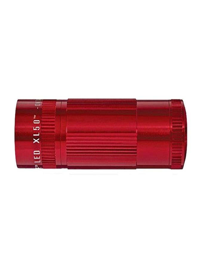 Maglite XL50 LED 3-Cell AAA Flashlight, Red