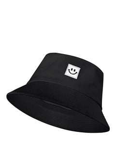 Excefore Bucket Hats,Travel Beach Sun Hat Flower Embroidery Outdoor Cap Unisex Summer Fashion Fisherman Cap for Teens Sun Protection Wide Brim Foldable Beach Fishing Hats (Black, 56-58 CM)  - Image 1