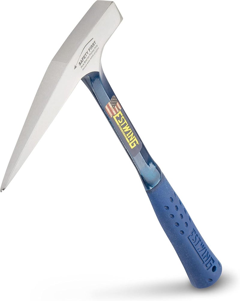 Estwing Rock Pick - 13 oz Geology Hammer with Milled Face & Shock Reduction Grip - E3-13PM - Image 1