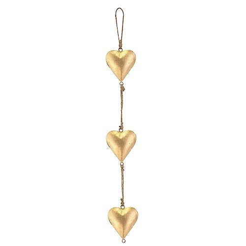 ANNA HOME Metal Heart Wall Art Décor – Vintage 3D Hanging Love Sign, Rustic Farmhouse Wall Decoration, Antique Gold Finish, 27 Inch Romantic Home Accent - Image 5