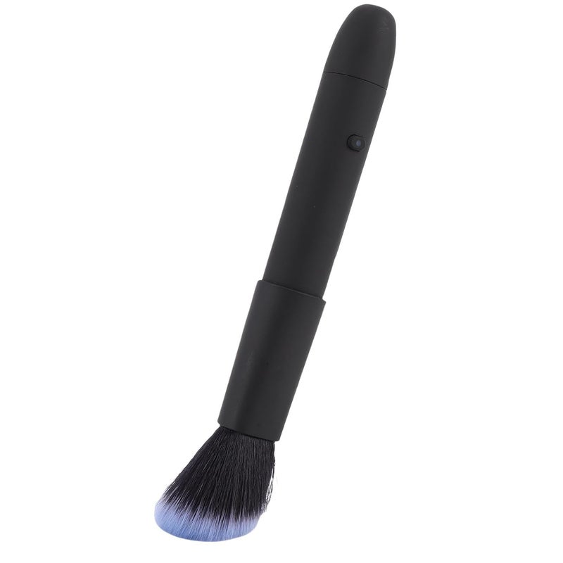 ZJchao 10 Gear Vibration Makeup Brush Rechargeable Electric Foundation Brush with Soft Dense for Loose Powder Blush Black - Image 1