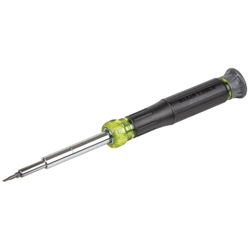 Klein Tools 32314 Electronic Screwdriver 14in1 with 8 Precision Tips Slotted Phillips and Tamperproof TORX Bits 6 Precision Nut Drivers