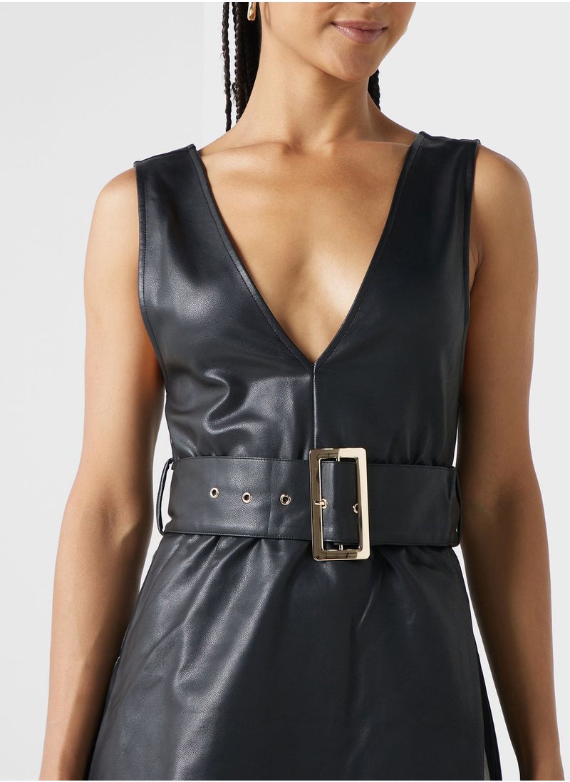 Miss Selfridge - Belted Knitted Dress - Image 1