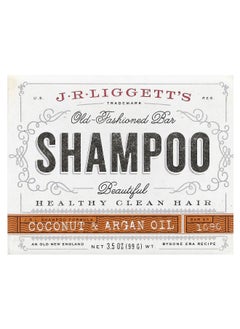 J·R·LIGGETT'S J.R. Liggett's, Old Fashioned Shampoo Bar, Coconut & Argan Oil, 3.5 oz (99 g)  - Image 1