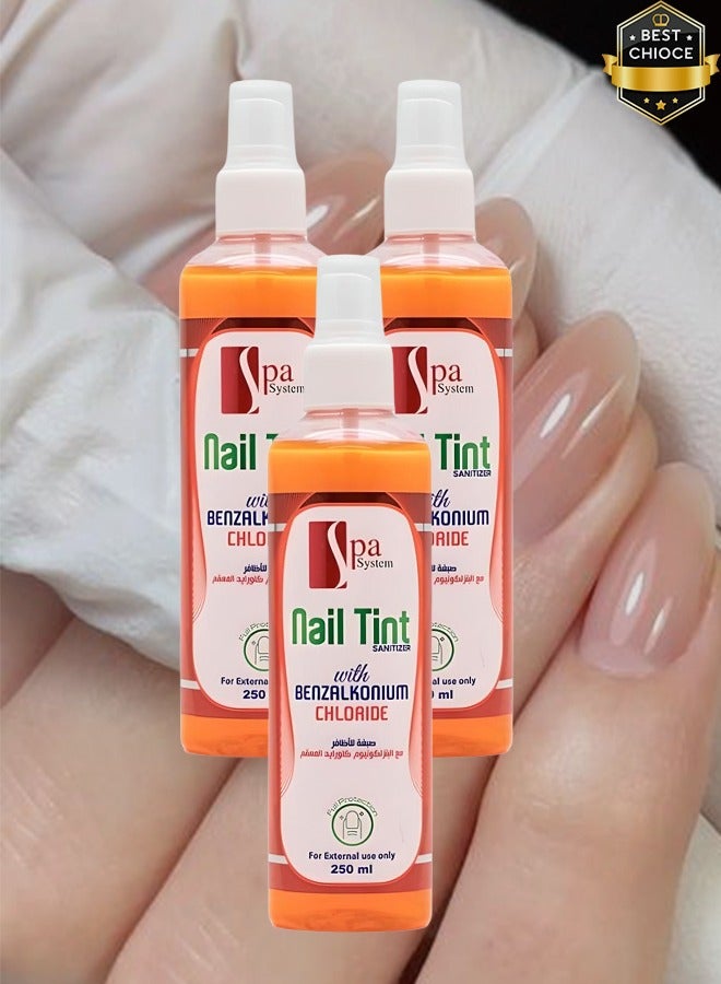 Spa System 3 Pieces Nail Tint With Benzalkonium Chloride 250ml - Image 1