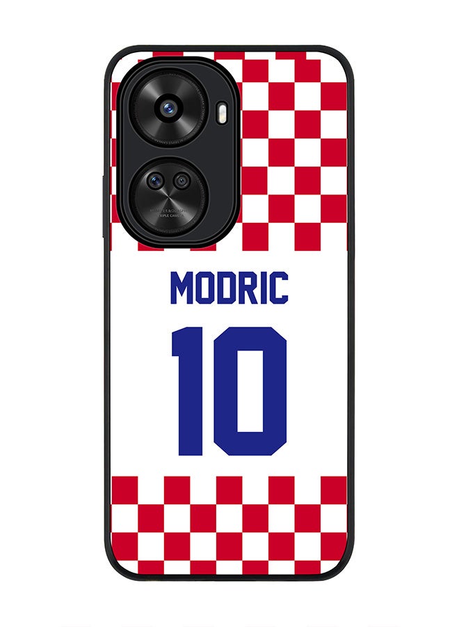 Stylizedd Rugged Black edge case for Huawei nova 12 SE / Huawei nova 11 SE 4G, Slim fit Flexible Thin Cover - Football Team - Croatia, Player Name - Modric - Image 1