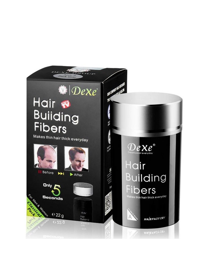 Dexe - Exe Hair Building Fibers Color Powder Instantly Thicken Thinning Hair For Men And Women (Black) - Image 1