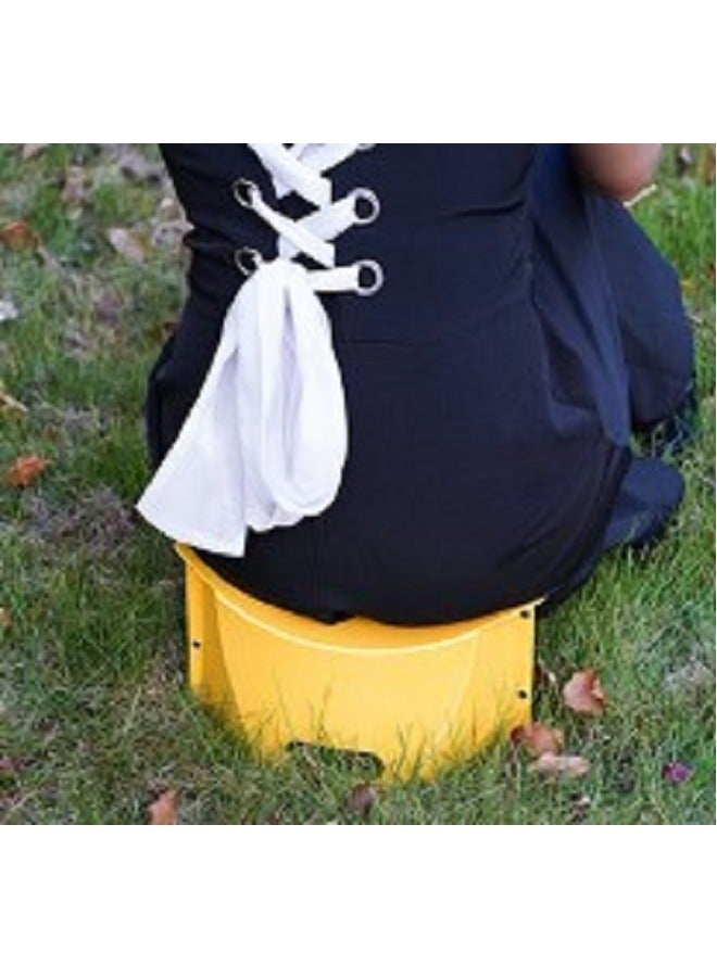 مقعد بلاستيكي قابل للطي والحمل، يمكن استخدامه كسلة تخزين، مناسب للمطبخ، الحمام، الحديقة، داخلي، مقعد خفيف الوزن للاستخدام في الهواء الطلق، أحمر - Image 2