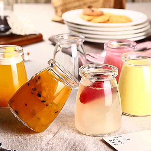 KAMOTA Glass Yogurt/Pudding Jars With PE Lids, Ideal for Jam, Honey, Wedding Favors, Shower Favors 40 PACK 4 oz Clear, (150ml) - Image 5