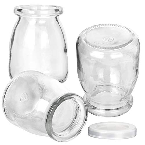 KAMOTA Glass Yogurt/Pudding Jars With PE Lids, Ideal for Jam, Honey, Wedding Favors, Shower Favors 40 PACK 4 oz Clear, (150ml) - Image 3