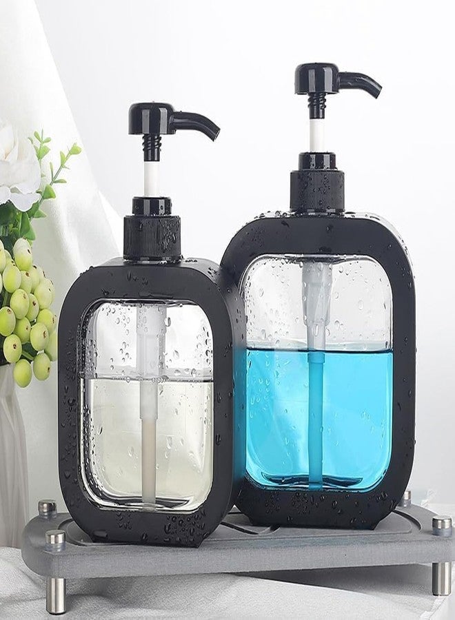 BENAVJI Outdoor Living Liquid Soap Dispenser, 300ml, Multipurpose Refillable Plastic Pump for Hand Wash, Dish Wash, Shampoo, Kitchen, Bathroom, and Household Use Pack of 2 - Image 2