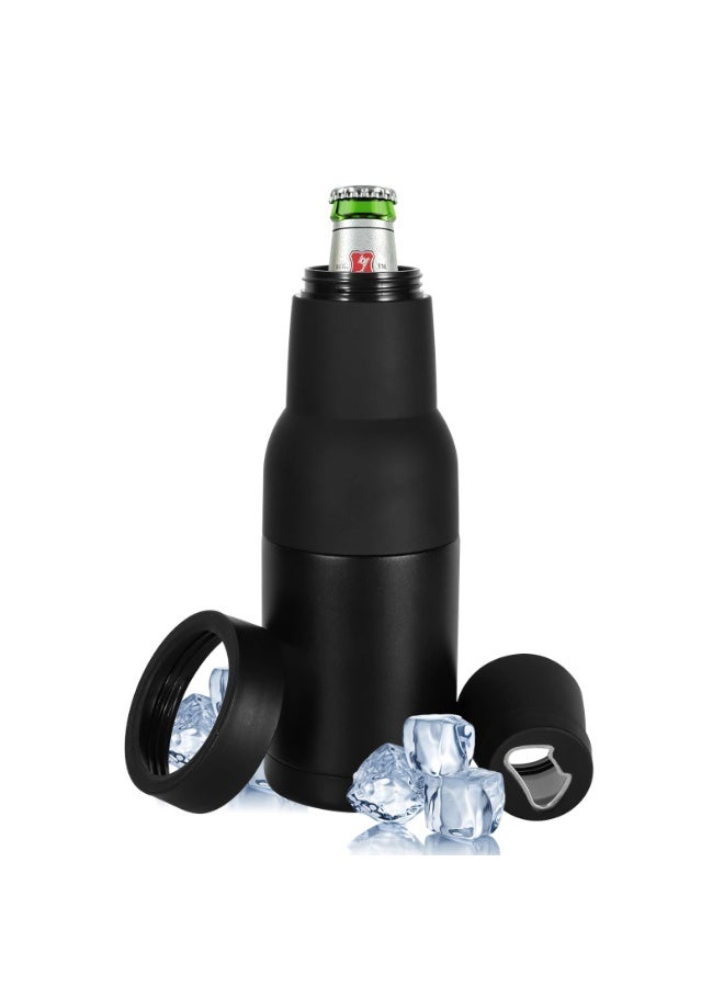 general Frosty Beer Holder Double Walled Stainless Steel Beer Bottle Insulator Holder Slim Can Cooler and Beer Bottle with Beer Opener Vacuum Insulated - Nice Gift for Men - Image 1