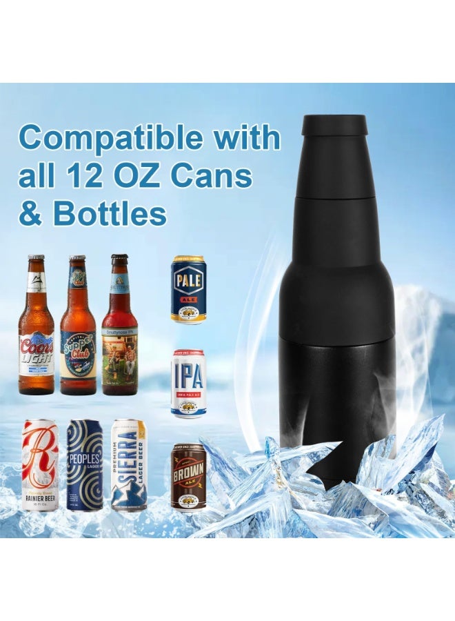 general Frosty Beer Holder Double Walled Stainless Steel Beer Bottle Insulator Holder Slim Can Cooler and Beer Bottle with Beer Opener Vacuum Insulated - Nice Gift for Men - Image 2