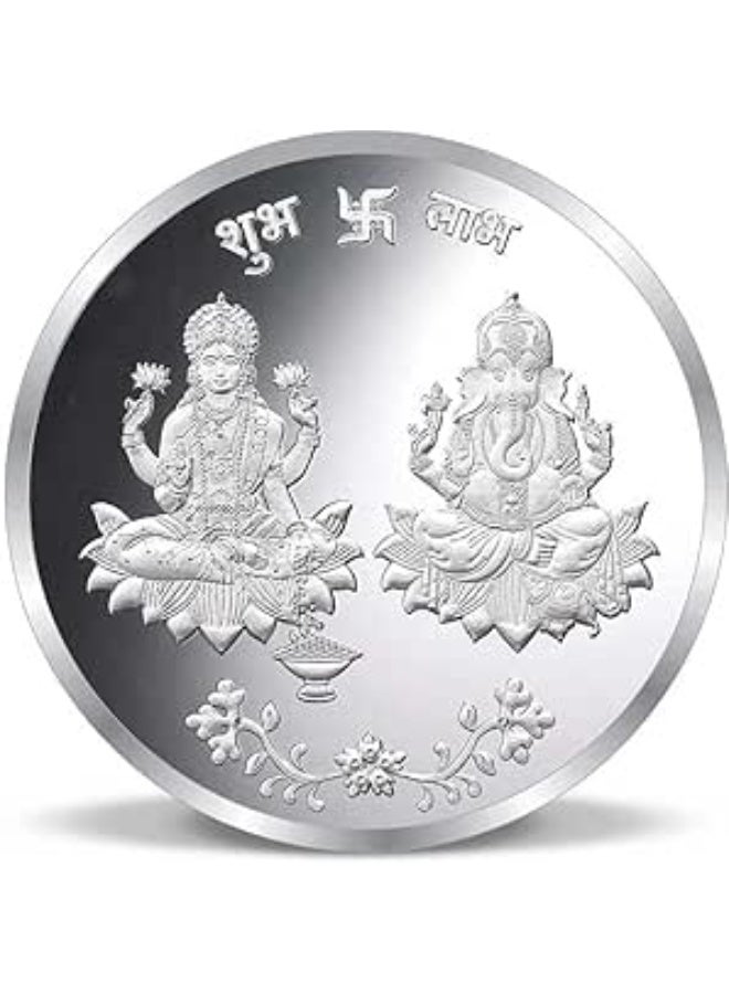 Jewellery Store Pure 999 Silver Coin Laxmi Ganesh 10g