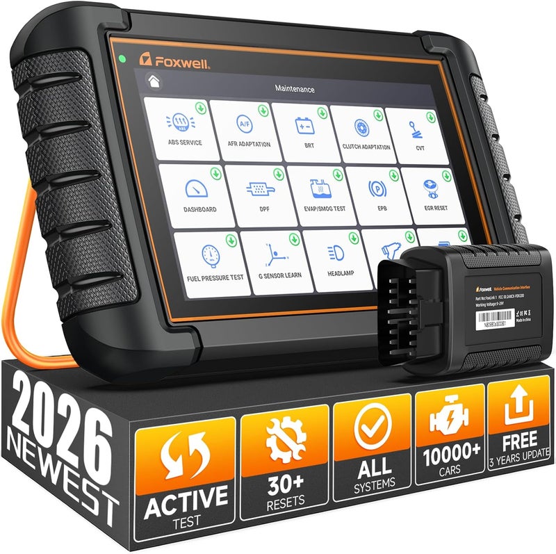 Foxwell 2026 فوكويل NT809BT جهاز فحص OBD2 مع 30+ إعادة ضبط واتصال لاسلكي - Image 1
