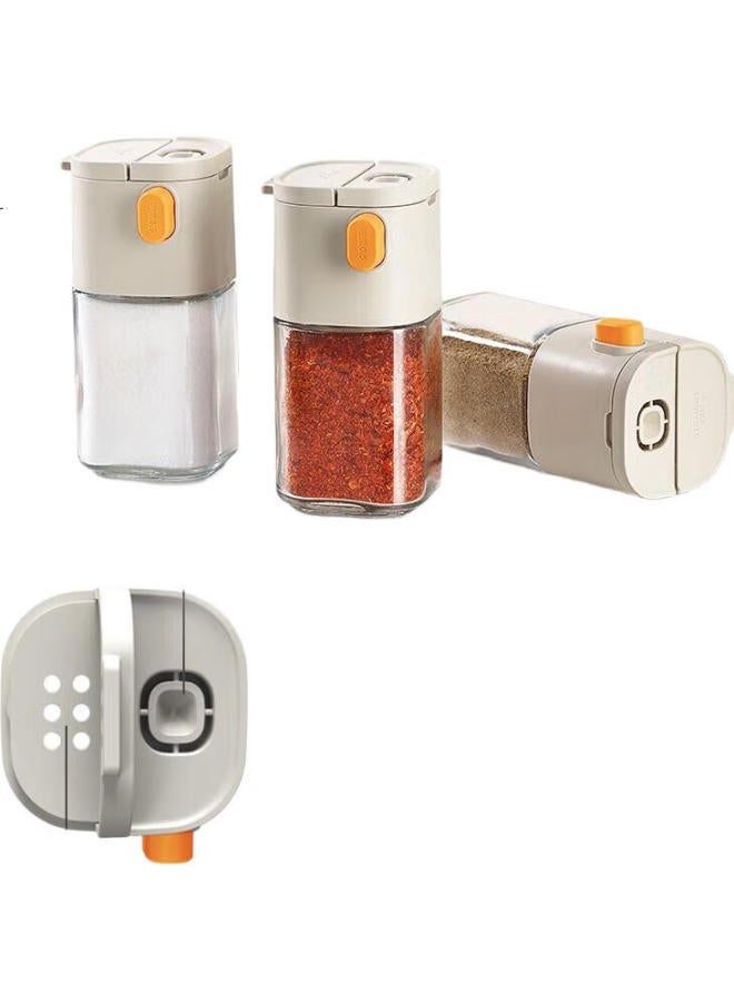 BAIJIE Quantitative Salt Shaker Seasoning Jar Glass Salt Control Bottle Kitchen Household Dual-Use Barbecue Seasoning Jar 180Ml - Image 1