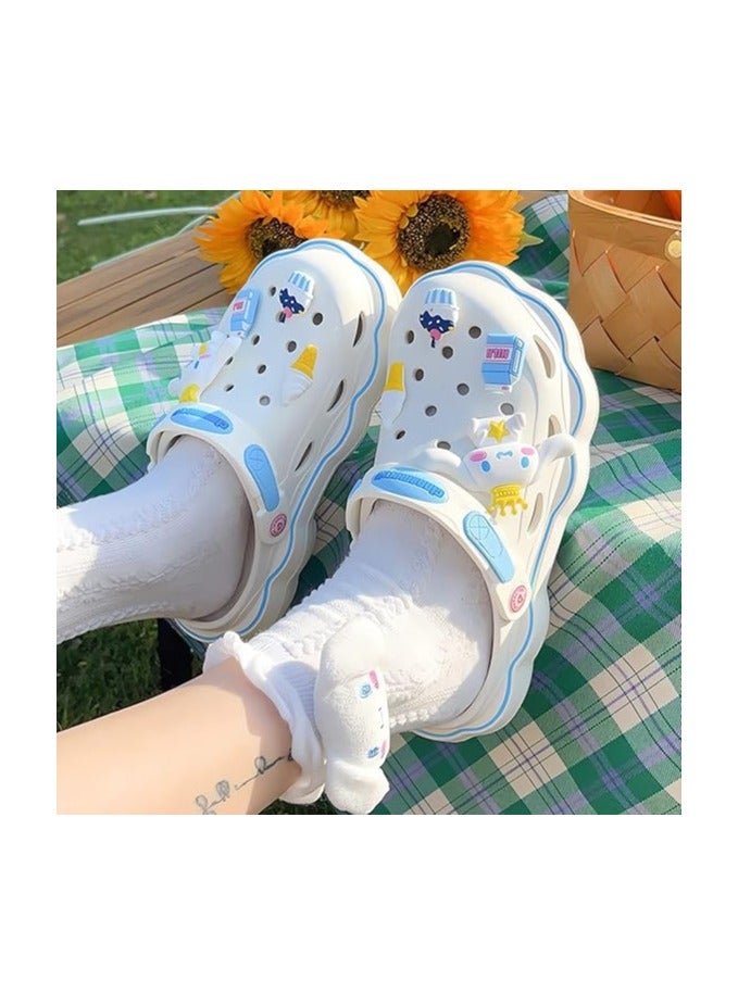 general Kawaii Shoes Ladies Shower Sandals Non-slip Casual Slippers Cute Cartoon Thick Bottom Baotou Beach Slippers - Image 4