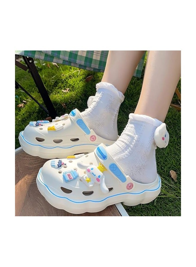 general Kawaii Shoes Ladies Shower Sandals Non-slip Casual Slippers Cute Cartoon Thick Bottom Baotou Beach Slippers - Image 3