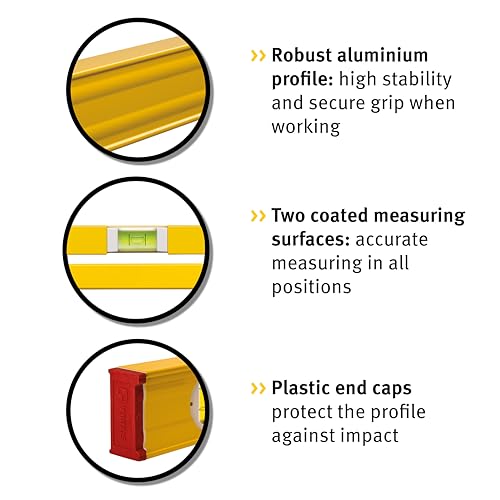 STABILA 80AS-2 Series 60cm Level, Yellow, 24" - Image 5