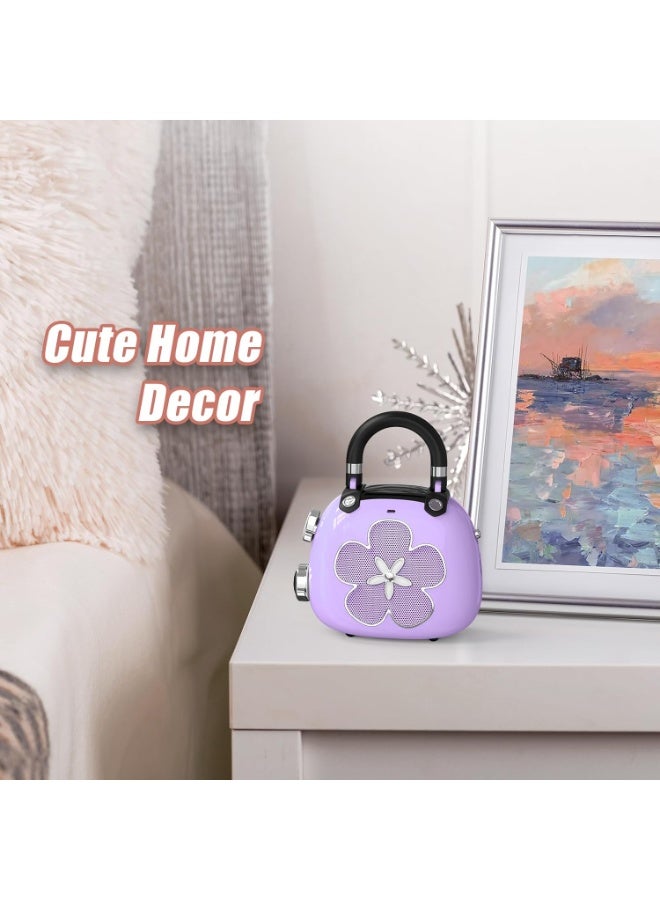 Doss Mini Bluetooth Speaker, Two In One Wireless Portable Speaker, High Bass Bluetooth Subwoofer, Stylish And Retro Design Mini Music Box For Indoor And Outdoor, (1pc, Light Pink) - Image 2