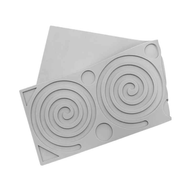 TUKE Silicone Mold Hollow Love Heart Shape Tree Leaf Lace Molds Chocolate Candy Fondant Mold 3D Tree Branch Leaves Cake Fondant Silicone Mold Clay Mould for Cupcake (Coil Pattern H_18.52x5.2x0.16inch) - Image 5