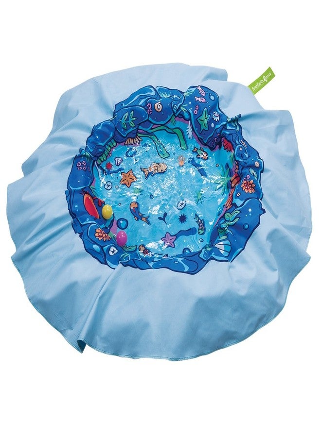 EverEarth E Lite Waterproof Beach Blanket & Kiddie Pool, Blue - Image 1