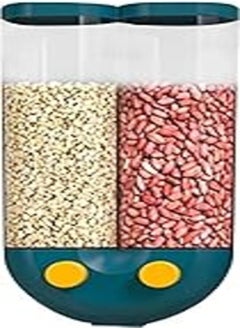 Generic Automatic Grain Storage Box Cereal Dispenser Food Tank Kitchen Rice Container Organizer Wall Mounted Plastic Storage Cans Tools 