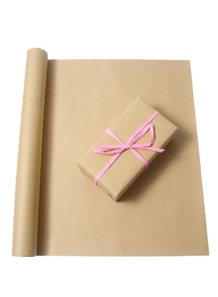 FLOWING 1 Roll of Kraft Paper (44 cm x 300cm) 80gsm, Wrapping Paper Roll, Craft Paper Gift Wrapping Bulletin Board Arts & Crafts, Bouquet Flower Table Covering Poster Packing Paper - Image 1