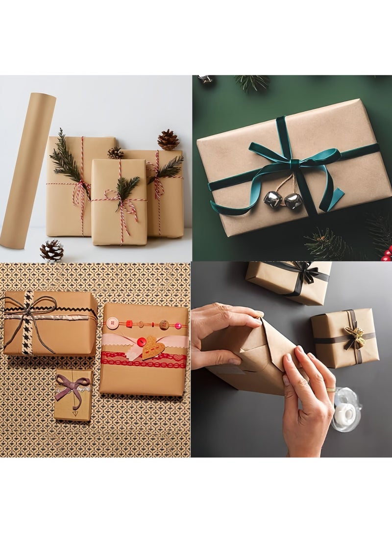 FLOWING 1 Roll of Kraft Paper (44 cm x 300cm) 80gsm, Wrapping Paper Roll, Craft Paper Gift Wrapping Bulletin Board Arts & Crafts, Bouquet Flower Table Covering Poster Packing Paper - Image 4