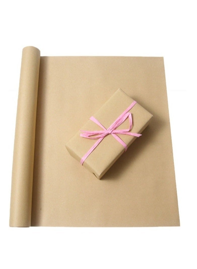 FLOWING 1 Roll of Kraft Paper (44 cm x 300cm) 80gsm, Wrapping Paper Roll, Craft Paper Gift Wrapping Bulletin Board Arts & Crafts, Bouquet Flower Table Covering Poster Packing Paper - Image 1