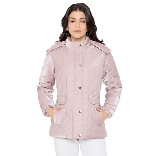 Duke Stardust Women Full Sleeve Quilted Jacket (SDZ4147_Onion_L) - Image 1