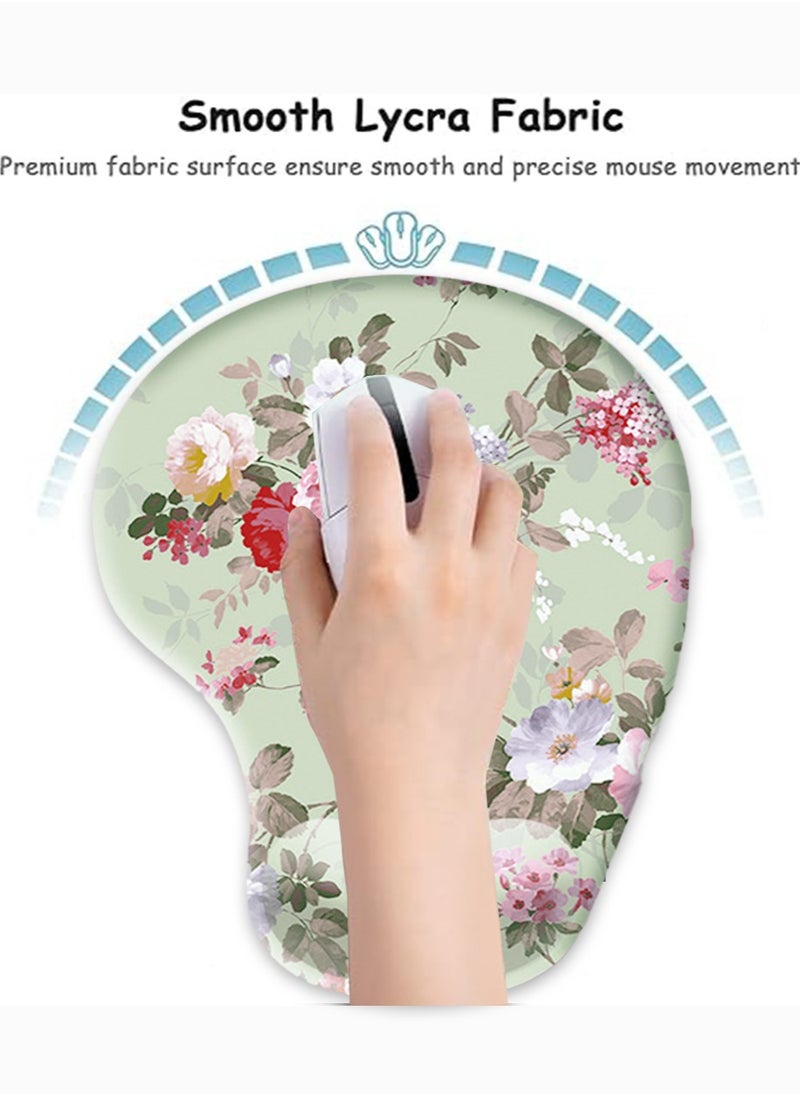 IINE - Ergonomic Mouse Pad with Gel Wrist Support, Comfortable Mousepad with Smooth Wrist Rest Surface and Non-Slip PU Base for Pain Relief, Computer, Laptop, Office & Home - Image 1