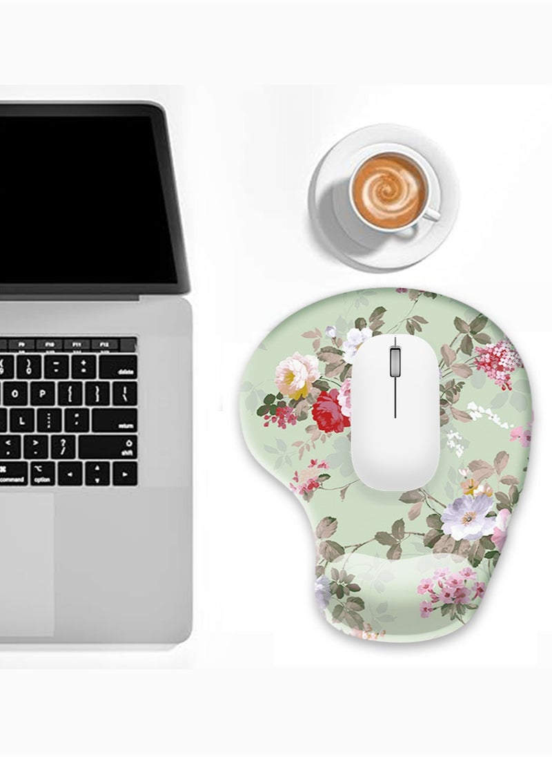 IINE - Ergonomic Mouse Pad with Gel Wrist Support, Comfortable Mousepad with Smooth Wrist Rest Surface and Non-Slip PU Base for Pain Relief, Computer, Laptop, Office & Home - Image 1