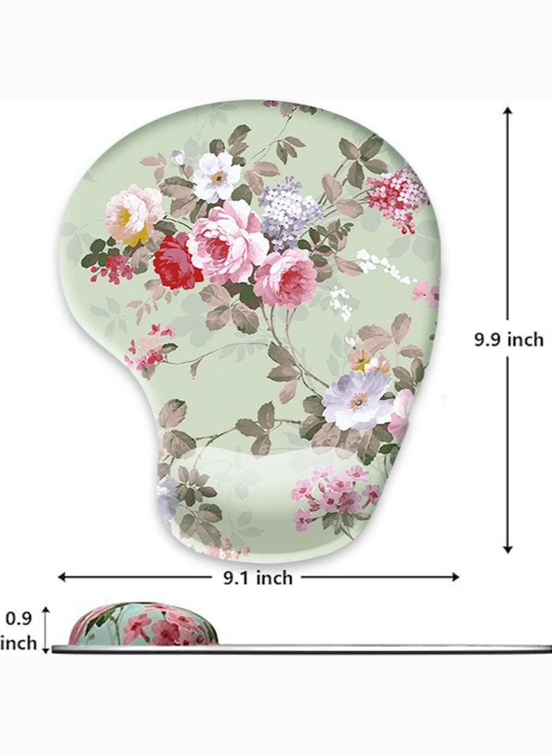 IINE - Ergonomic Mouse Pad with Gel Wrist Support, Comfortable Mousepad with Smooth Wrist Rest Surface and Non-Slip PU Base for Pain Relief, Computer, Laptop, Office & Home - Image 1