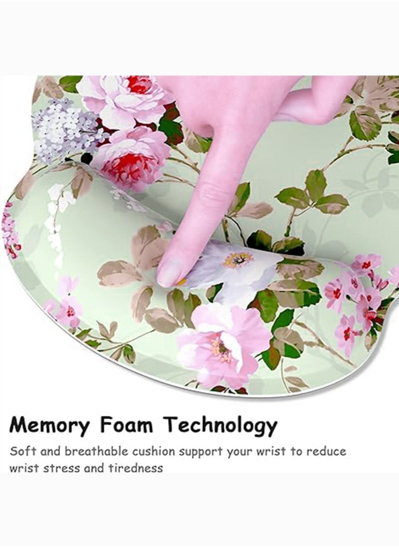 IINE - Ergonomic Mouse Pad with Gel Wrist Support, Comfortable Mousepad with Smooth Wrist Rest Surface and Non-Slip PU Base for Pain Relief, Computer, Laptop, Office & Home - Image 1