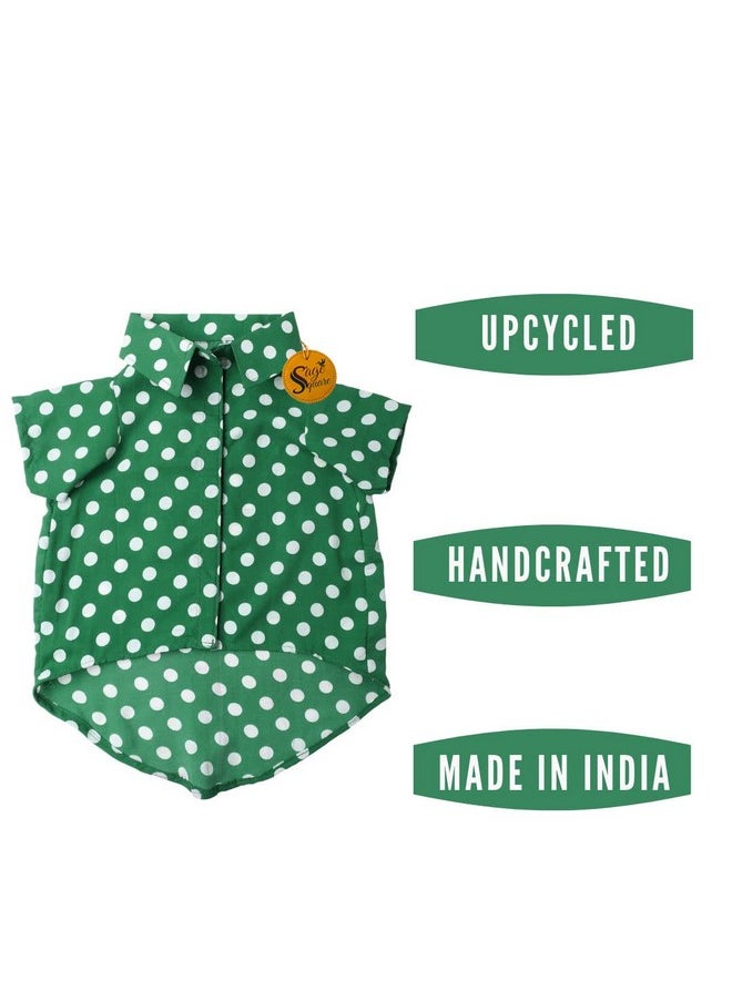 Sage Square Crazy Printed Dog Shirt, Trending Dog Shirt, Ultra Soft & Light Weight, Comfortable & Breathable Dog Apparel, Trendy Outfit (Xxxlarge - 30 Inch) (Polka Green)  - Image 3