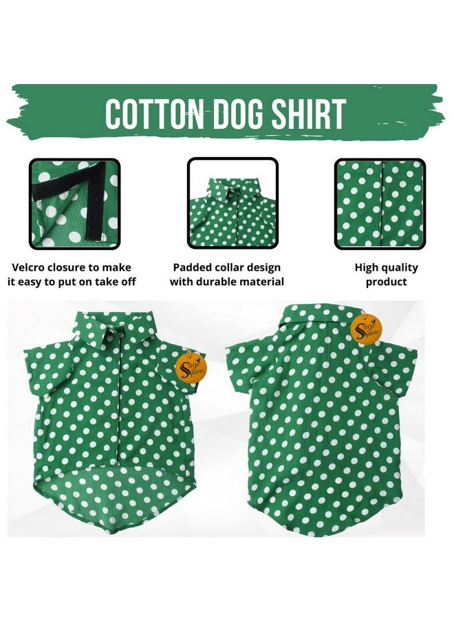 Sage Square Crazy Printed Dog Shirt, Trending Dog Shirt, Ultra Soft & Light Weight, Comfortable & Breathable Dog Apparel, Trendy Outfit (Xxxlarge - 30 Inch) (Polka Green)  - Image 4