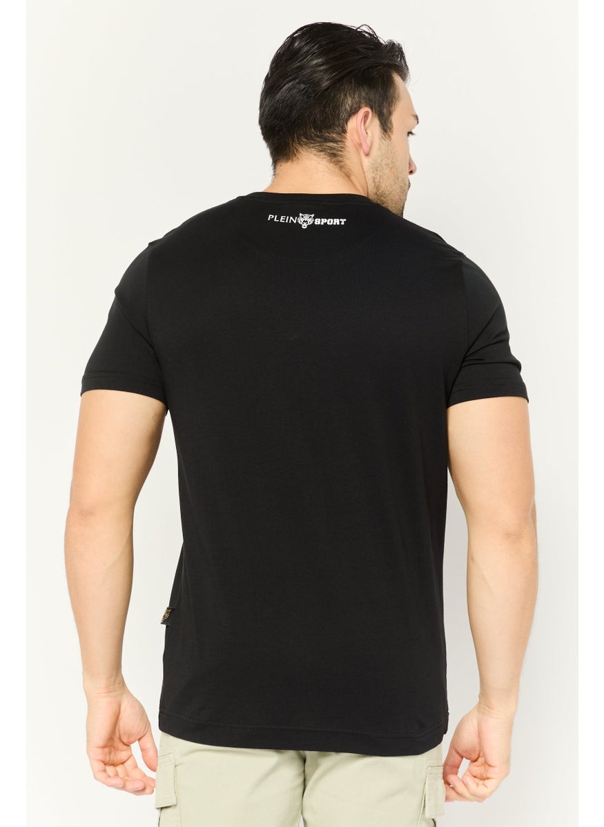 Plein Sport - Men Sportswear Fit Short Sleeve Outdoor T-Shirt, Black - Image 1