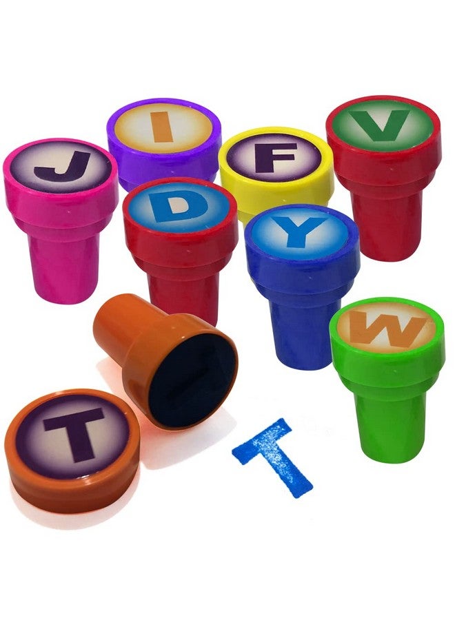 ArtCreativity ArtCreativity Alphabet Stampers for Kids, Set of 26, Self-Inking Stamps with Blue Ink, Alphabet Learning Toys with Brightly Colored Cases, Arts and Crafts Supplies for Boys and Girls, Great Gift Idea - Image 1