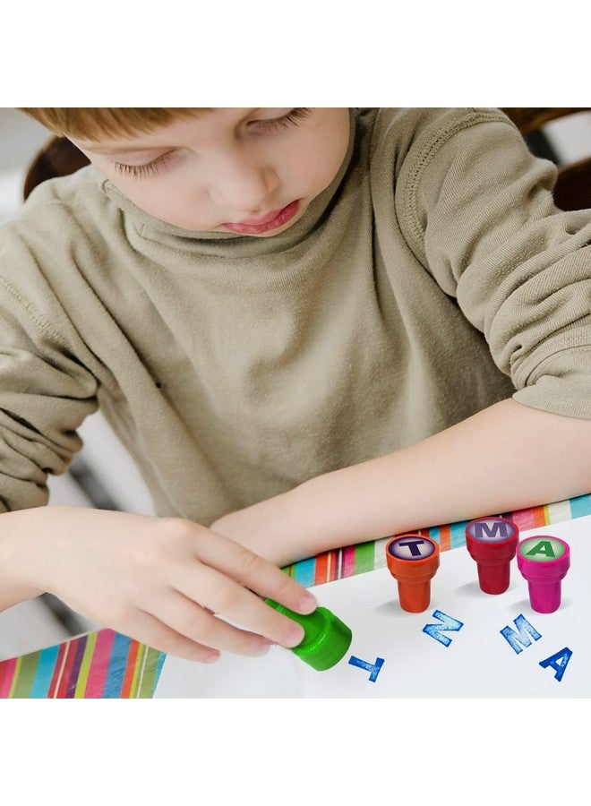 ArtCreativity ArtCreativity Alphabet Stampers for Kids, Set of 26, Self-Inking Stamps with Blue Ink, Alphabet Learning Toys with Brightly Colored Cases, Arts and Crafts Supplies for Boys and Girls, Great Gift Idea - Image 5