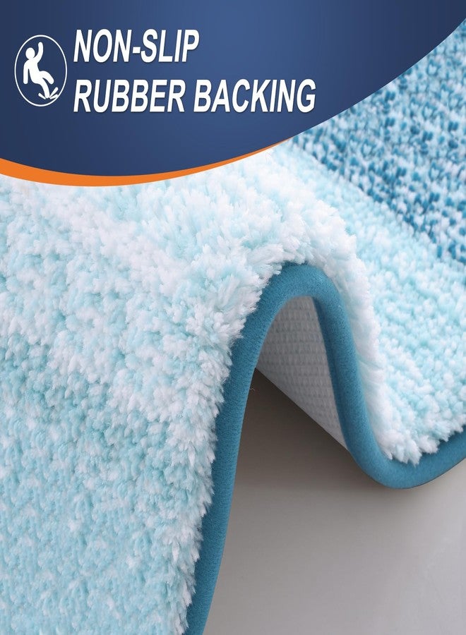 OLANLY Bathroom Rugs Mat 24x16, Extra Soft Absorbent Microfiber Bath Rugs, Rubber Backing, Quick Dry, Washable Bath Mats for Bathroom Floor, Tub and Shower, Home Decor Accessories, Peacock Blue - Image 5