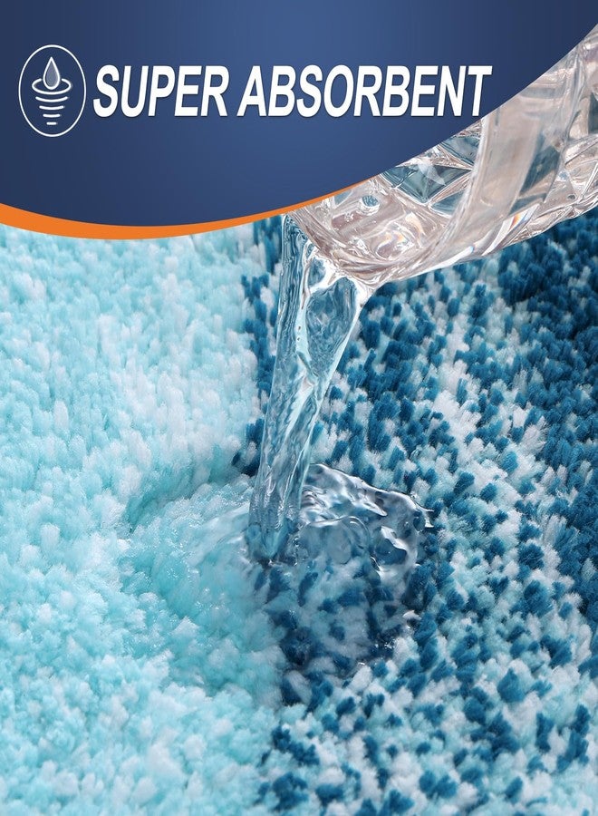 OLANLY Bathroom Rugs Mat 24x16, Extra Soft Absorbent Microfiber Bath Rugs, Rubber Backing, Quick Dry, Washable Bath Mats for Bathroom Floor, Tub and Shower, Home Decor Accessories, Peacock Blue - Image 4