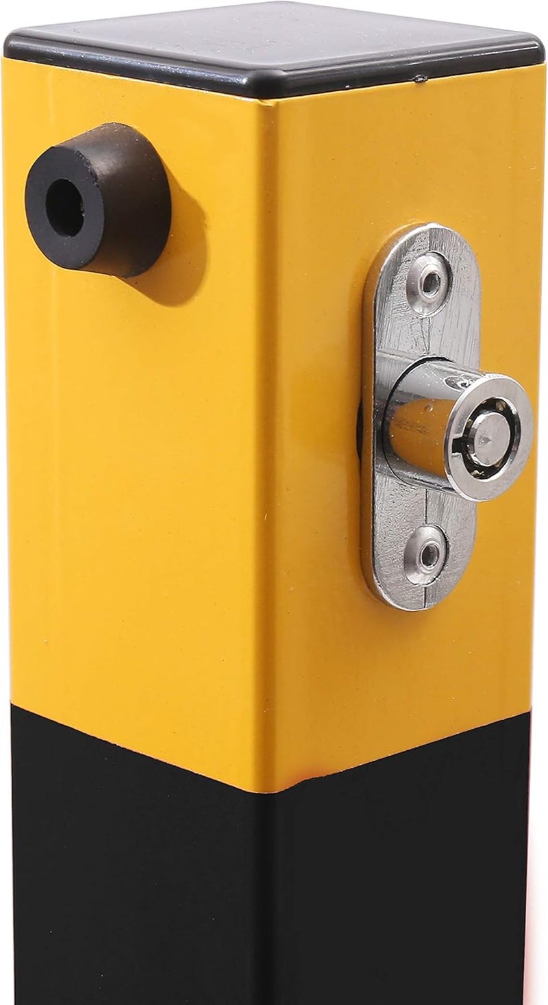TOPWAY Car Parking Space Lock Bollard - Yellow & Black, 70CM - Image 5