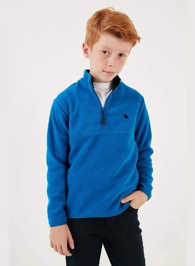 Lela Lela Soft Texture Zippered Stand Collar Raised 2-Pack Polar Kids POLAR 5905002S2